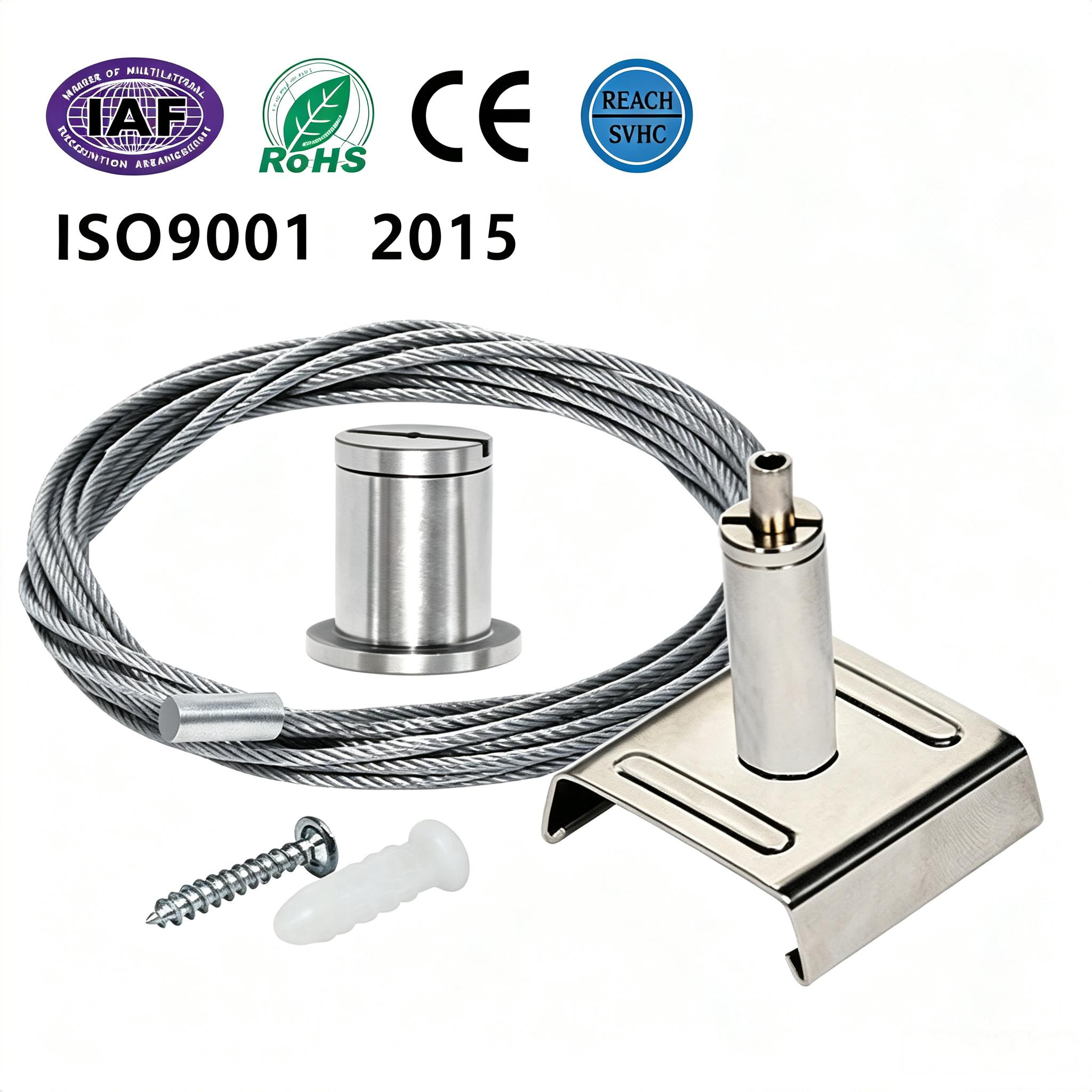 Stainless Steel Track Light Suspension Kits For Easy Mounting Solutions