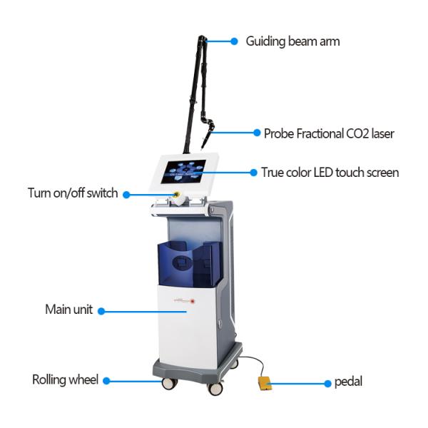 Metal Tube RF Excited Co2 Laser 2 In 1 Fractional And Surgical Ultrapulse Laser