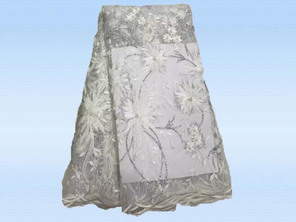 Nigeria Lace Tulle Based Embroidery Sequin Lace Apparel Fabric colorful swiss voile lace