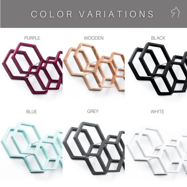 Home Furniture Wooden Honeycomb Wall Mount Toilet Paper Holder with Tissue Storage