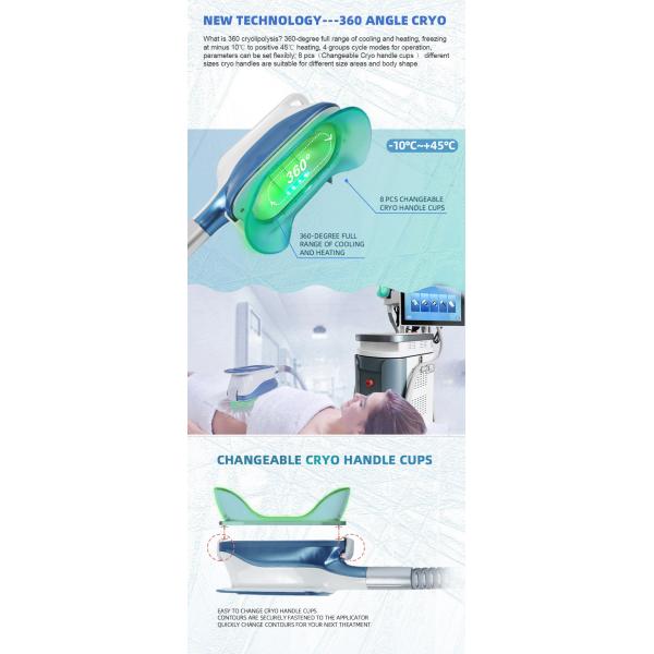 Popular Lose Weight Slimming Machine 360 Degree Cryolipolysis With 5 Cryo Probes For Chin Body Arms Legs Belly Fat Reduction