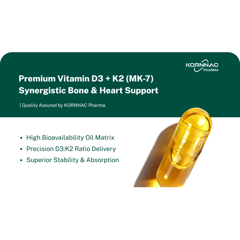 Vitamin D3 + K2 (MK-7) Oil Liquid Capsules