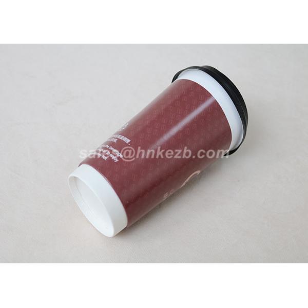 Pretty 12oz Double Wall Disposable Coffee Cups With Lid Food Grade