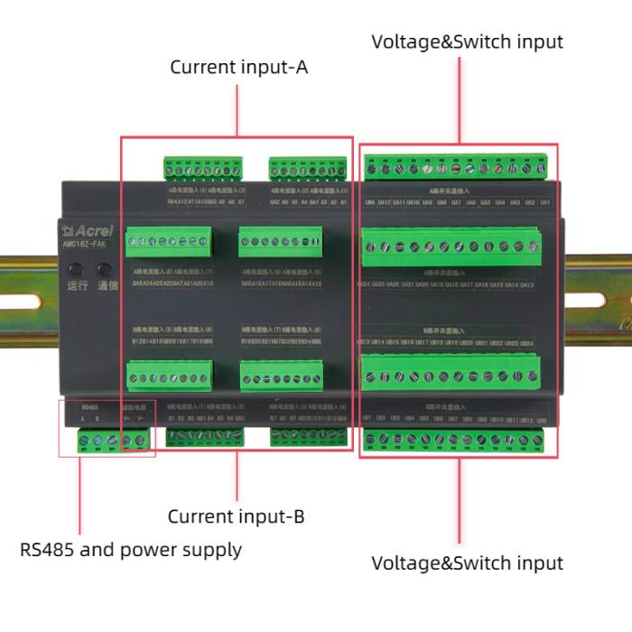 Модуль мониторинга микросхемы Acrel AMC16-FAK48 3 фазы для многосхемы IDC