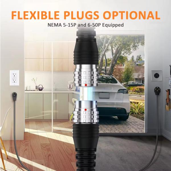 50A 240V 16ft NEMA 14-50P Mobile Ev Car Charger Portable Tesla Car Charger