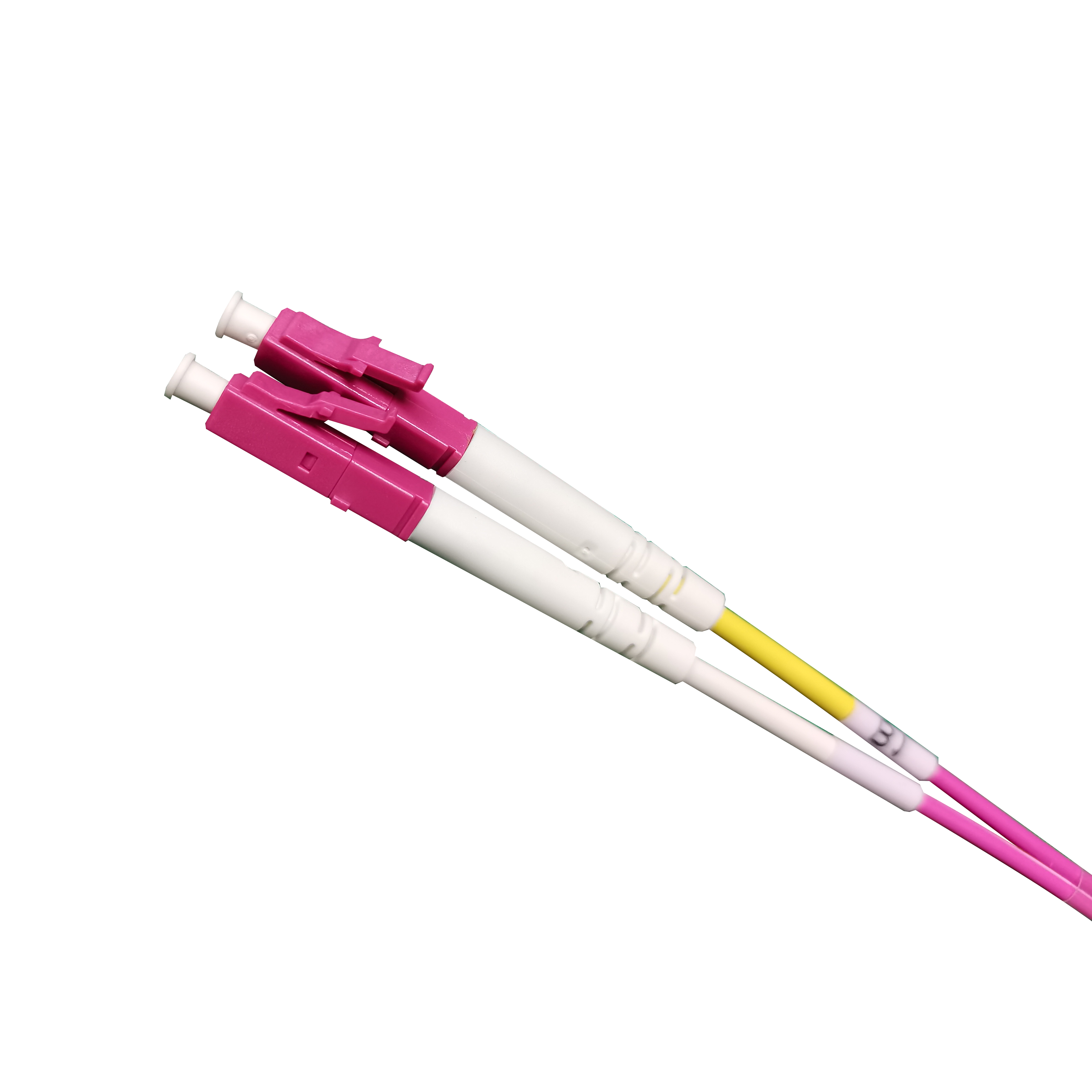 Класс дуплекса OM4 ядра прыгуна 2 LC UPC оптически фиолетовый розовый Ferrule
