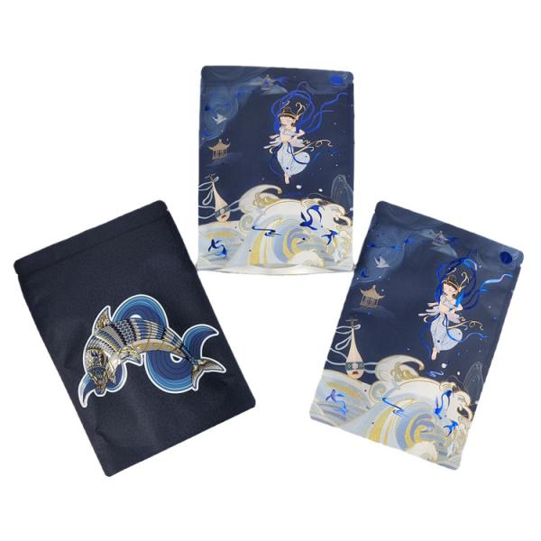 High Quality Customized Reusable Zipper Plastic Packaging Bag for Chocolate Nut Protein Bar Soft Touch Mylar Bag