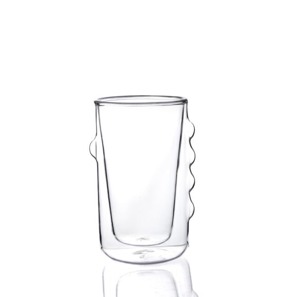 6oz Hot Selling High Borosilicate Handle Heat Resistant Double Wall Clear Coffee Glass