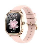 MK88 Ladies Diamond Smart Watch Moniteur de santé BT Appel au sang Oxygène Smartwatch IP68 étanche