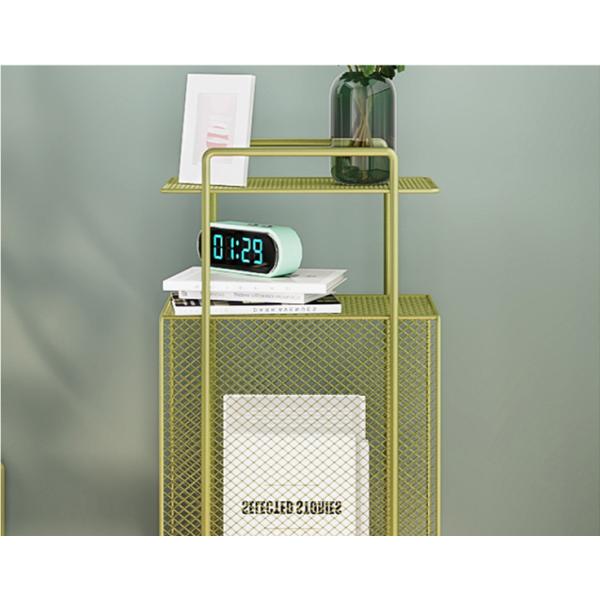 Bedside Waterproof 32x23x70cm Steel Book Rack Floor Standing