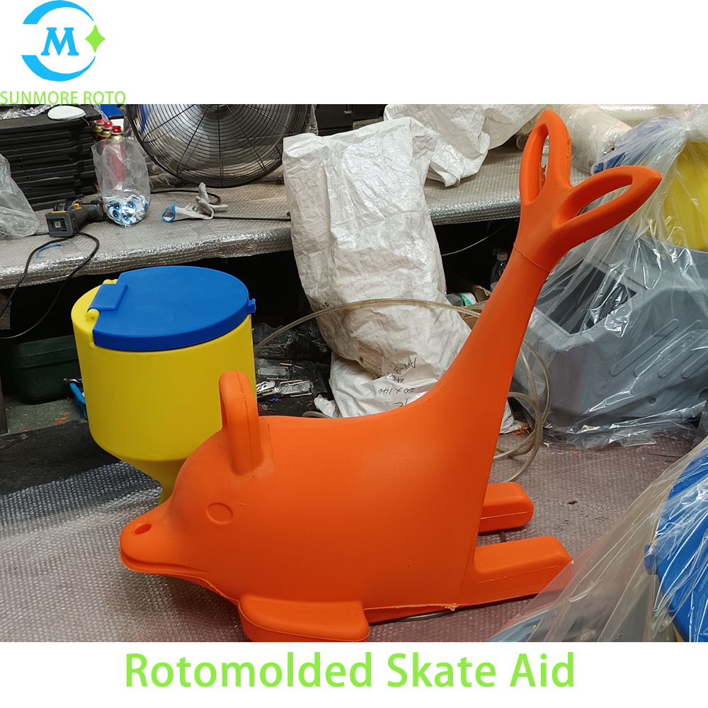 SUNMORE ROTO Rotomolded Dolphin Shape Skate Aid, Kids Anti-slip Ice Skating Trainer Plastic Skate Helper For Ice Rink