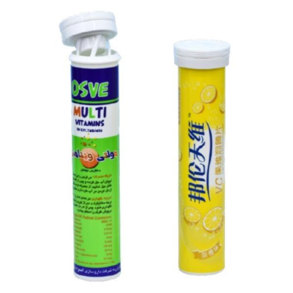 Cápsula de medicamento vacío de plástico envasado en tubo de vitamina comprimido con cubierta EE.