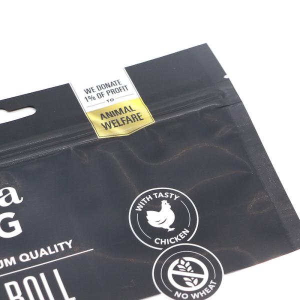 high quality custom resealable zip lock dog treats snack package with window plastic pet food packaging bags