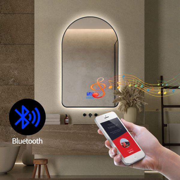 Aluminum Alloy LED Framed Mirror Anti Fog IP44 Waterproof For Bathroom Hotel Project