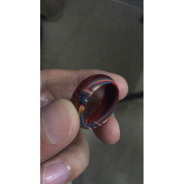 Men Womens Carbon Fiber Ring Rainbow Matte Finish Customized Size