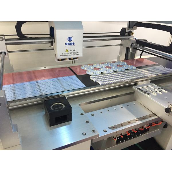 CHMT510 LED Pick And Place Machine , 4 Heads 8 Feeders 1.2m LED Strip Small SMT Machine