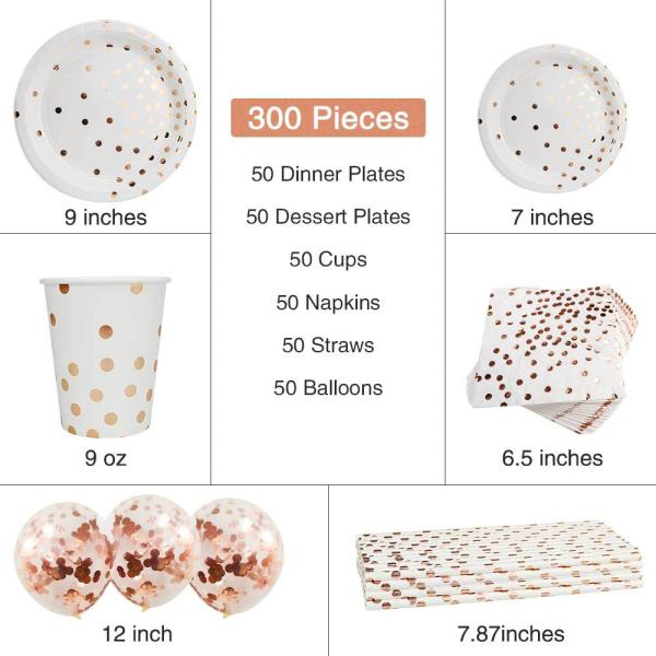 Compostable  Pink  Foil Cinderella Christmas  Disposable Party Tableware Paper Cups Dishes