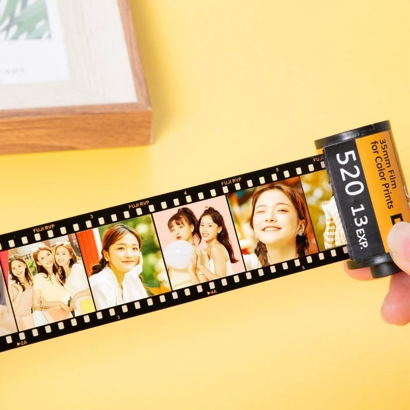 Personalized Film Roll Keychain With Custom Photo Strip Memory Gift