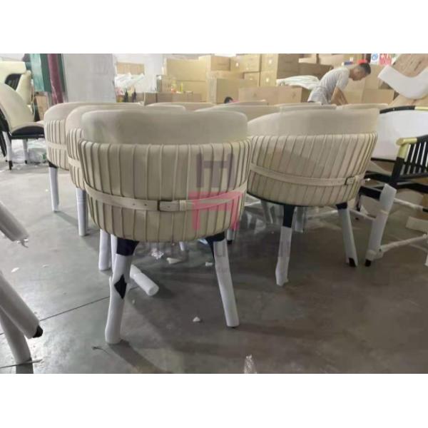 Tufted кожаный деревянный ресторан предводительствует проложенное драпирование H77cm