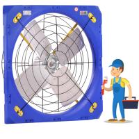 Ventilação do gado Ventilador de circulação Quadro PE de camada dupla 28273m3/h Fluxo de ar 1.1A Corrente