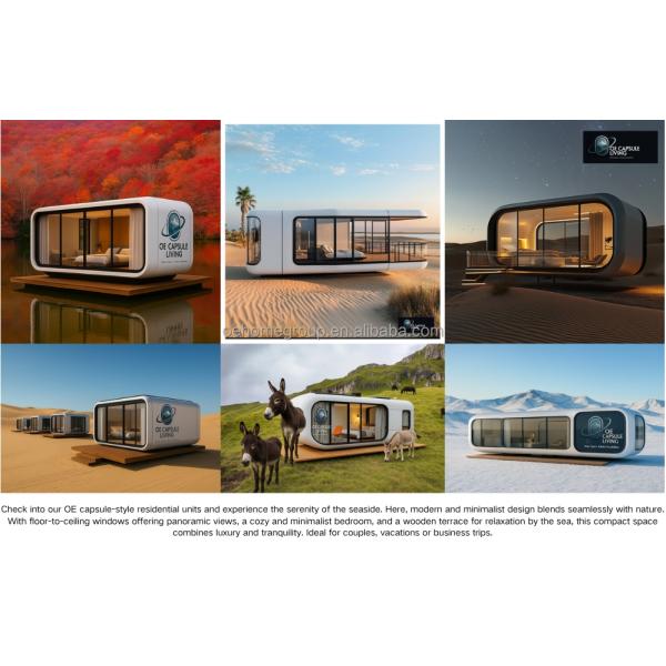 Luxury 20ft Modern Shipping Container House Small Residential Prefab Steel Structure For Hotels Villas Apartment Space