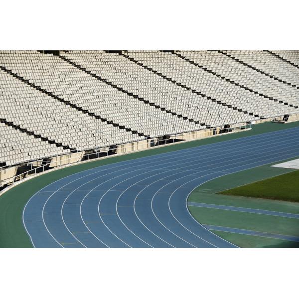 Blue Synthetic Tartan Running Track 13mm Thickness Sandwich Playground