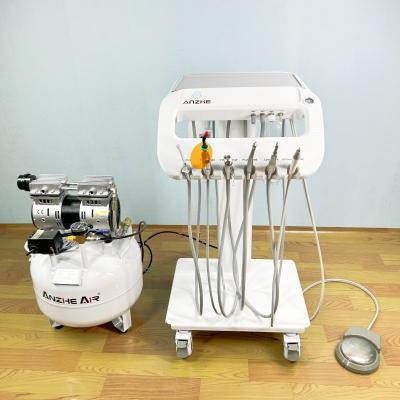 Vétérinaire utilise un chariot dentaire portable de longue durée