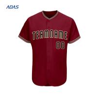 100% polyester sublimé pullover sportif équipe de baseball porter maillot sur mesure
