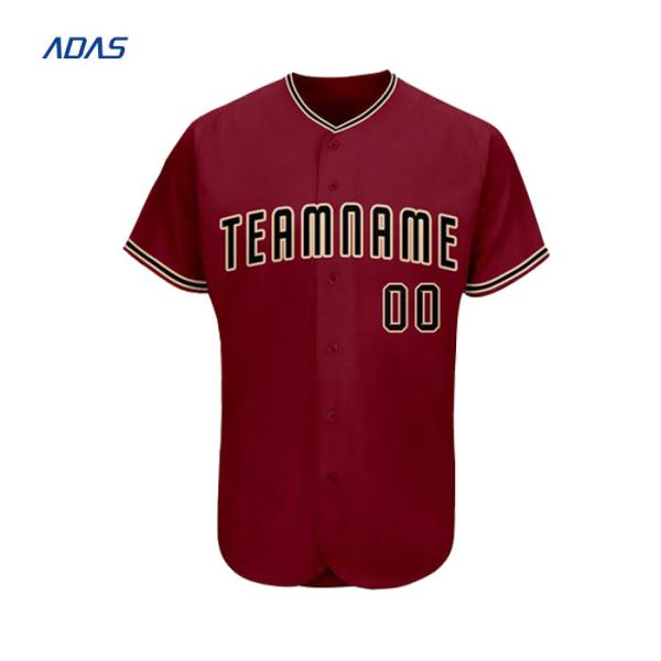 Custom Made Polyester Sublimation Baseball Team Wear Jersey Sweat Proof