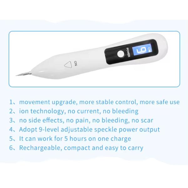 2 en 1 Ozone Plasma Beauty Pen Levé de paupière de nettoyage de la peau enlèvement de grain de beauté Plasma Pen