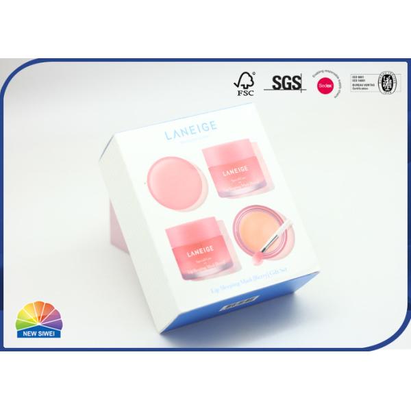 Картонная коробка упаковки подарочного набора маски для сна губы складывая с УЛЬТРАФИОЛЕТОВОЙ печатью логотипа