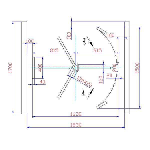 Двойной - вращающаяся дверь турникетов полной высоты канала пешеходные ржавеют доказательство 120 градусов