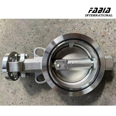 DN100 Hard Seal Stainless Steel Butterfly Valve Wafer Type Low Leakage High Effecient