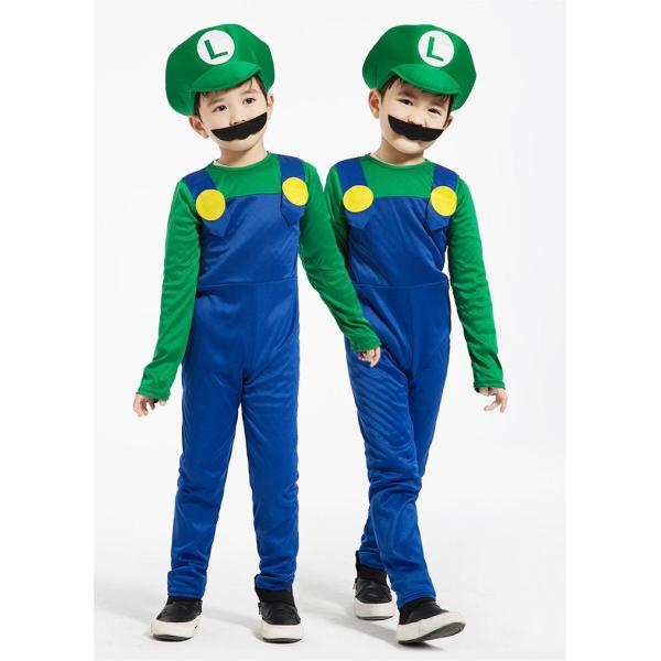 Vêtements de danseur de scène SuperMario Onesie pour Halloween Performance de cosplay pour enfants et adultes