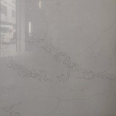Marble Imitation White Calacatta Quartz For Bathroom Vanity Top