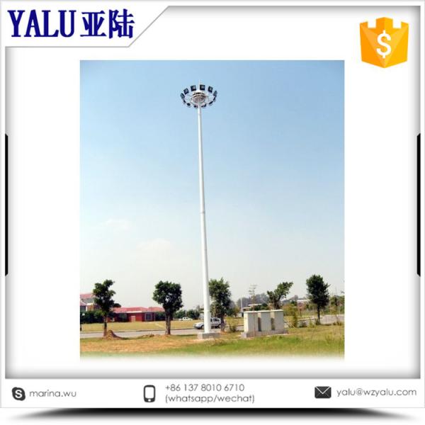 20m 25m 30m 35m 40m 45m 50m galvanized Q235 steel polygonal high mast lighting poles for sport center