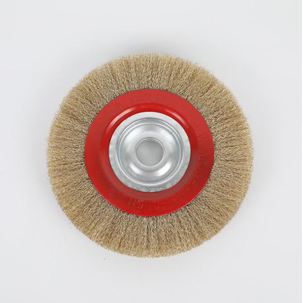 SGS 0.3mm Copper Plated Steel Polishing Roller Brush Yellow Hard Plastic