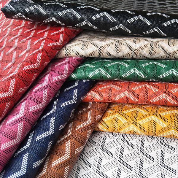 Имитированный Goyard стиль ПВХ кожи с щеткой основы для сумочки упаковки коробки телефонного чехла Декорации использования