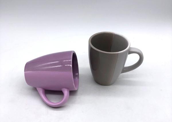 Food Grade Ceramic Drinking Cup Hand Painted Matte And Glzaed 2 Tone Color Dolomite Coffee Mug