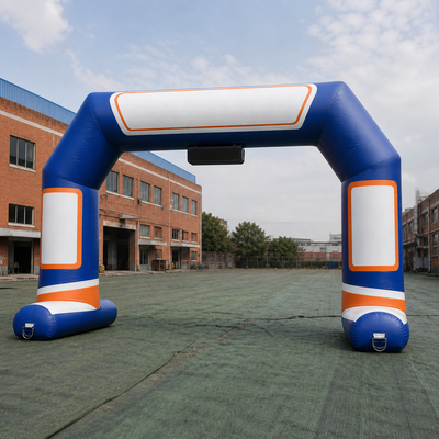 Custom Commercial Inflatable Marathon Finish Arch with Sponsor Panels Stable Base and Full Color Printing