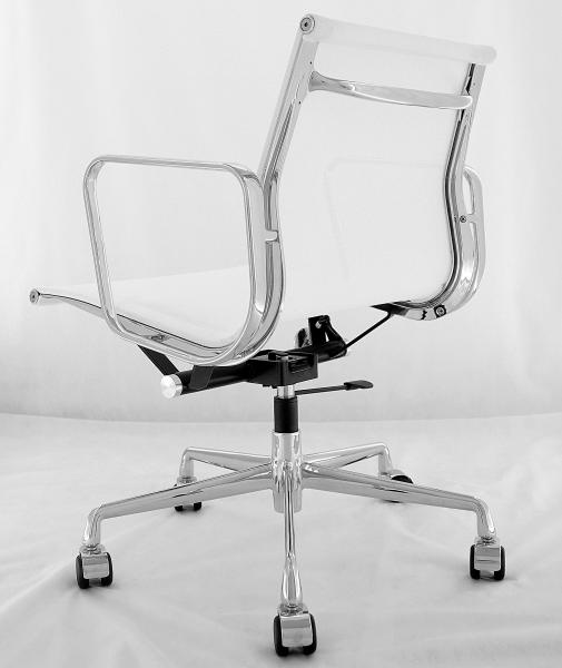 Cool Curability White Mesh Desk Chair , Office Chair Net Back Good Breath Ability