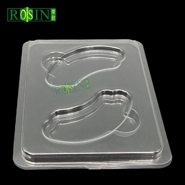 PVC Double Slot Shaping Clear Eye Mask Tray  Cosmetic Packaging Blister Plastic Inner box
