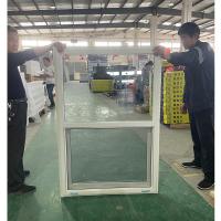 Dimensão personalizada UV resistente vertical deslizante UPVC janela suspensa única com tela de mosca