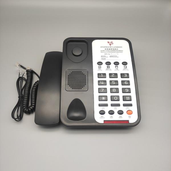 OEM ODM Desktop Phone Hotel Guest Room Supplies Black