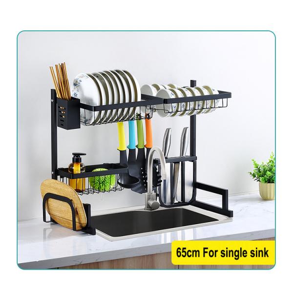 Customized Logo Kitchen Organizer Plate Tableware Drainer Dish Drying Rack Organizer