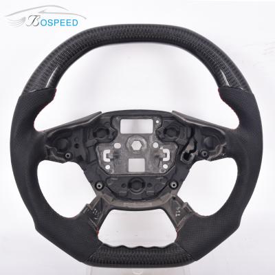 Black Carbon Fiber Ford Ranger Raptor Steering Wheel Sports Style 350mm