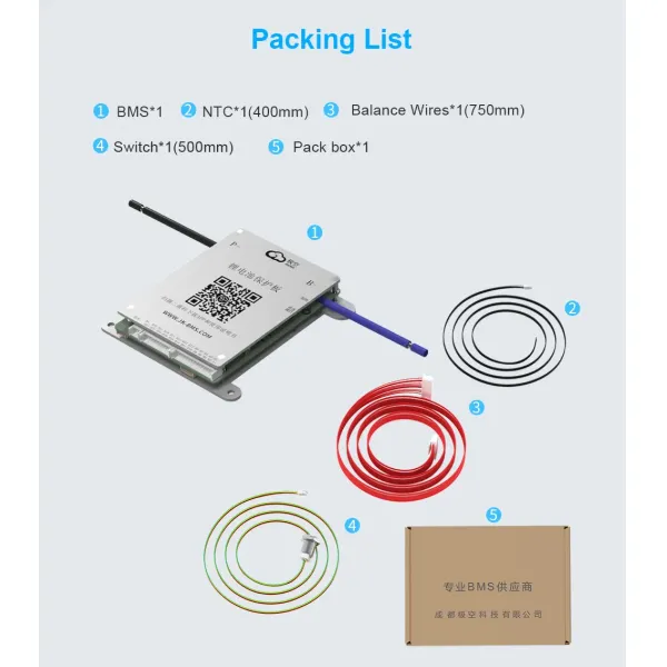 Jikong BMS Smart Active Balancer Bd4a24s4p Jkbms for Lithium Ion LiFePO4 Battery Pack