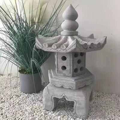 Large Grey Outdoor Stone Lantern Granite Pagoda Japanese Garden Ornaments