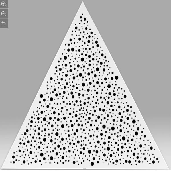 Perforated Aluminum Metal Triangular Ceiling ISO9001 For Airport Project