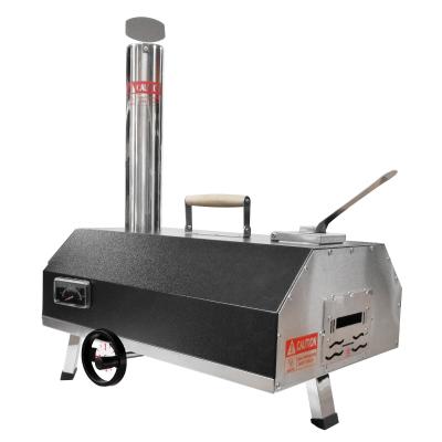 Cozinha de pizza de estilo trapezoide portátil para churrasqueira semiautomática rotativa